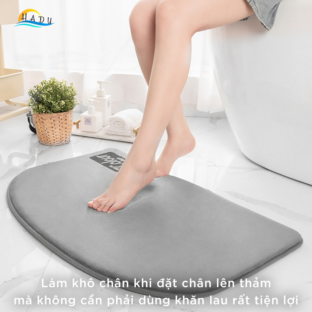 Thảm Lau Chân Thấm Nước Chống Trượt Nhà Bếp Nhà Tắm Phòng Khách Cao Cấp 40x60cm HADU