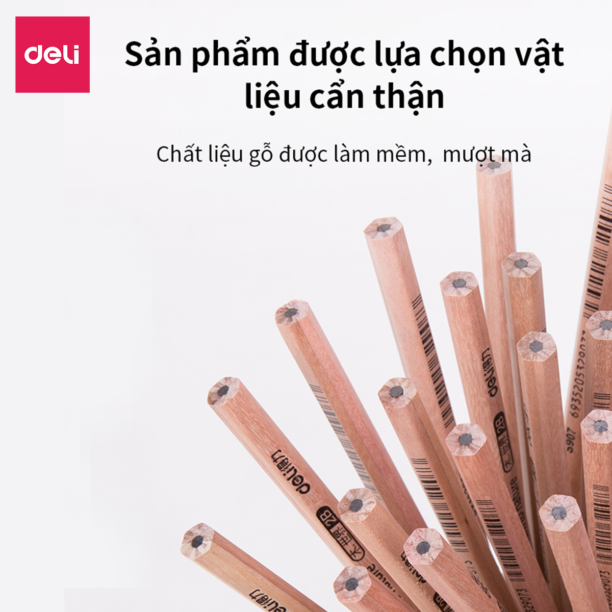  Bút chì lục giác/tam giác Deli - loại HB/2B - 30 chiếc/hộp - S941 / S943