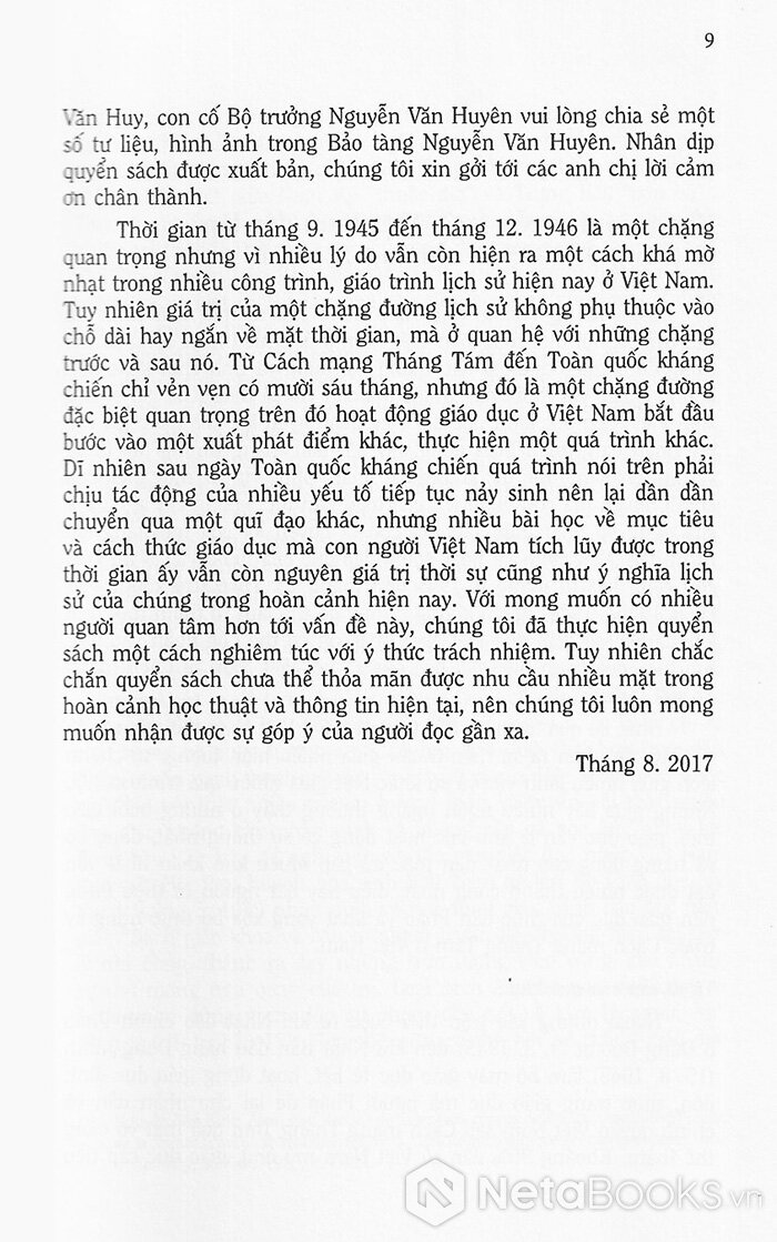 TƯ LIỆU VỀ GIÁO DỤC VIỆT NAM - Từ Tháng 9. 1945 Đến Tháng 12. 1946 (Bìa Cứng)