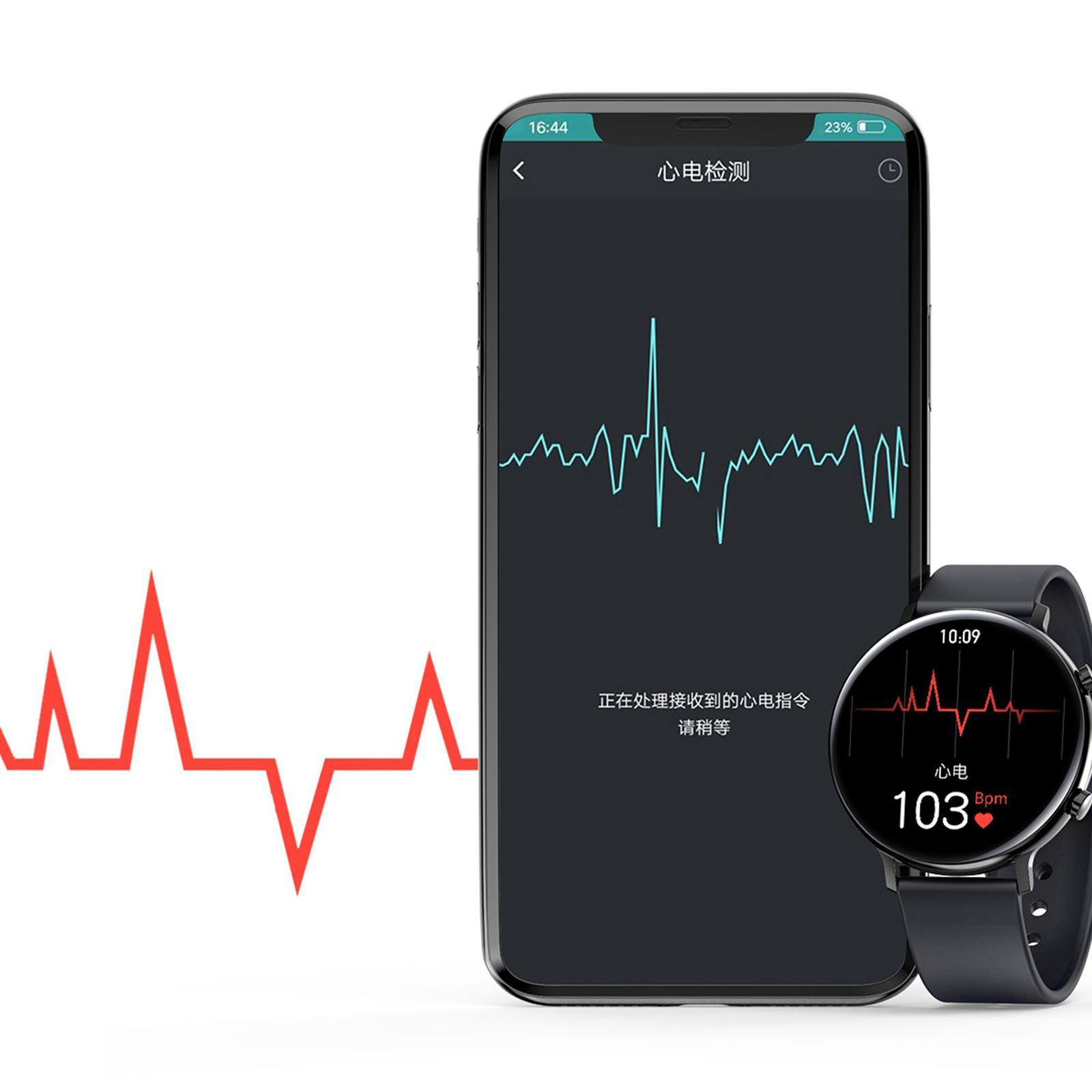 Sports Smartwatch Fitness Tracker Calorie Counter Pedometer Black