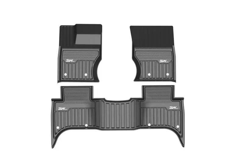 Thảm lót sàn xe ô tô LANDROVER RANGE ROVER SPORT 2014- 2022 nhãn hiệu Macsim 3W - chất liệu nhựa TPE đúc khuôn cao cấp - màu đen