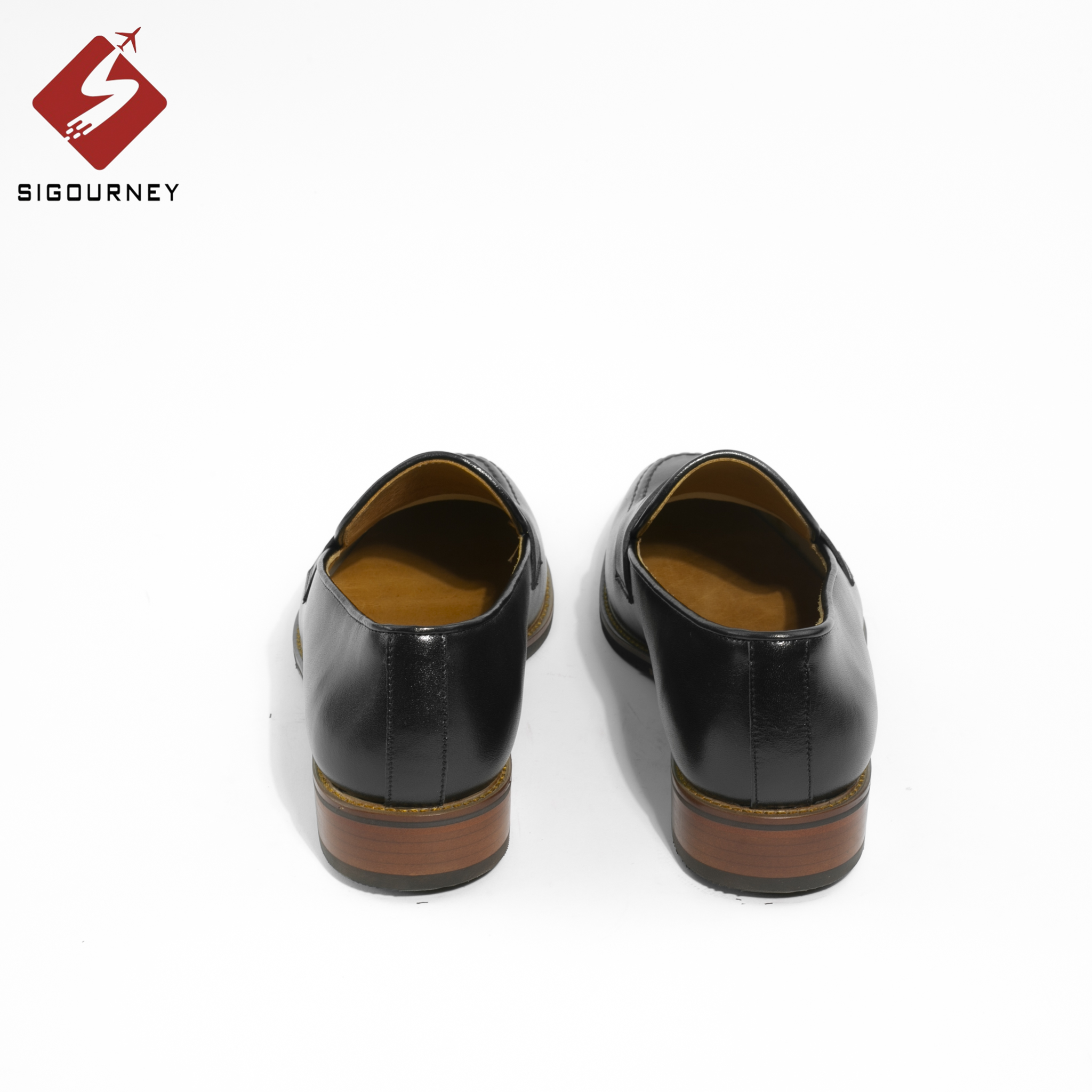 Giày Loafer Nam ĐẾ PHÍP Da Bò Cao Cấp SIGOURNEY Màu Đen Trơn SCC01 Bảo Hành 18 Tháng