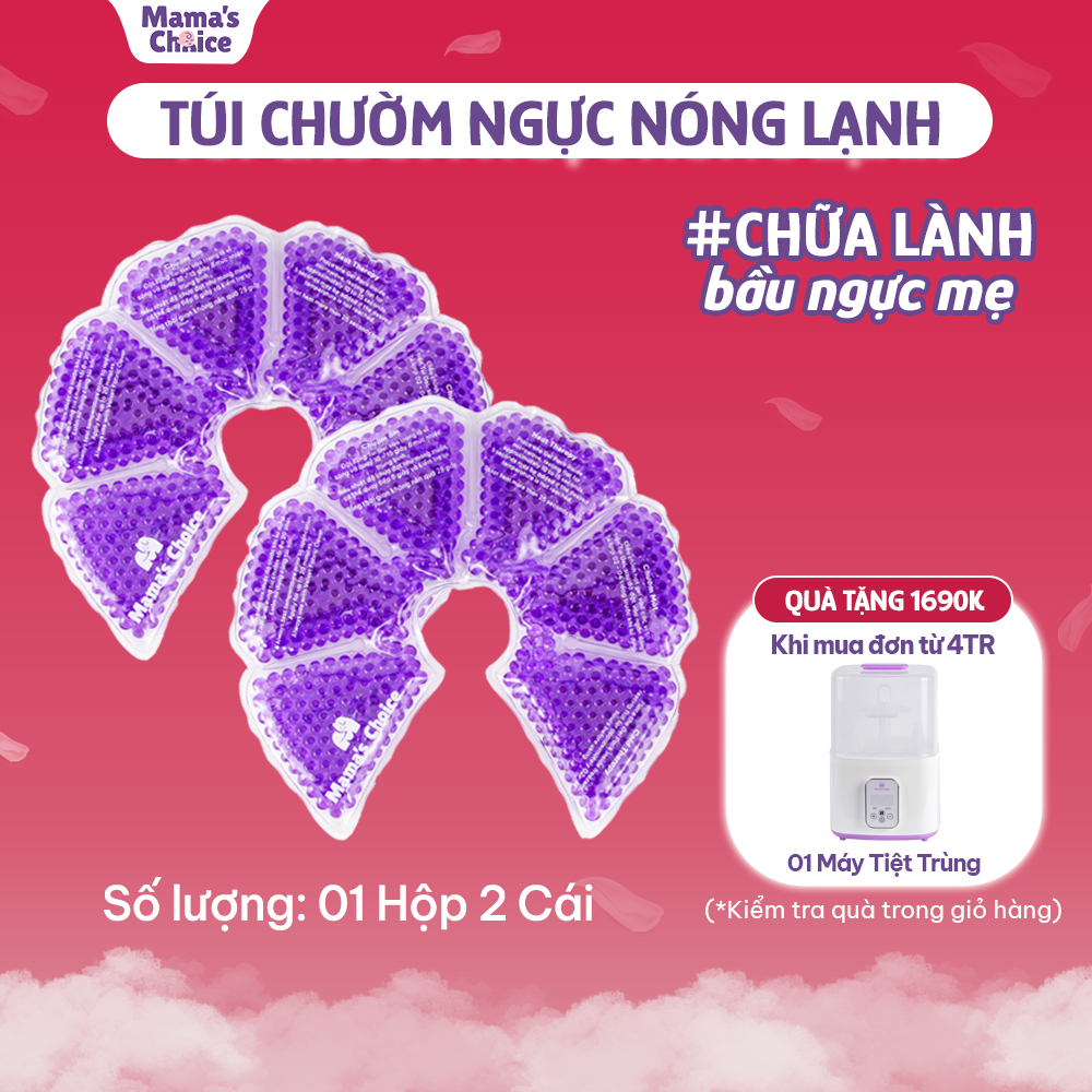Túi Chườm Ngực Mama's Choice, Túi Chườm Nóng Lạnh Giúp Mẹ Thông Tắc Tia Sữa, Kích Sữa, Giảm Đau Ti Hiệu Quả