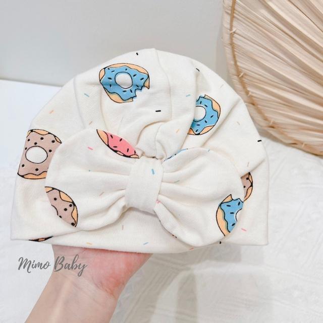 Mũ turban họa tiết bánh donut dễ thương cho bé MTB89 Mimo Baby