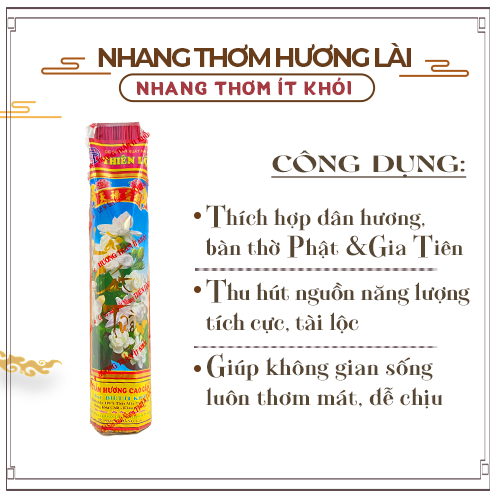 Nhang Thơm Hương Lài Nồng Nhẹ Thiên Lộc An Toàn Cho Sức Khỏe - 4 Tấc Bó Nhỏ 250 Nén