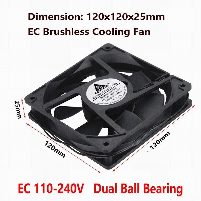 1 Pcs Gdstime 86CFM Electric Cooling Cooler AC 11V 111V 11V 130V 140V 1700RPM 1111B EC Motor Fan 11cm DC 11mm x 11mm 1 Wire