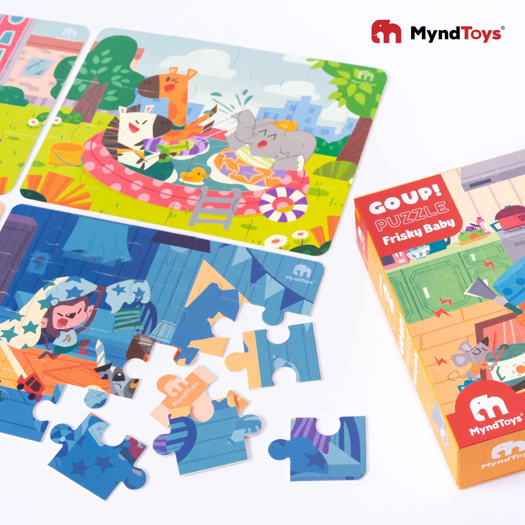 Đồ Chơi Xếp Hình Myndtoys - Go Up! Puzzle Level 2 - Frisky Baby Dành Cho Các Bé Từ 2 Tuổi