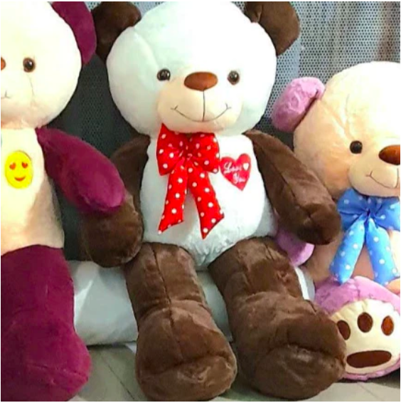 Thú nhồi bông teddy đeo nơ mặt cười đáng yêu - Size từ 85 đến 1m1 - Quà tặng gấu bông teddy êm mịn cho bé