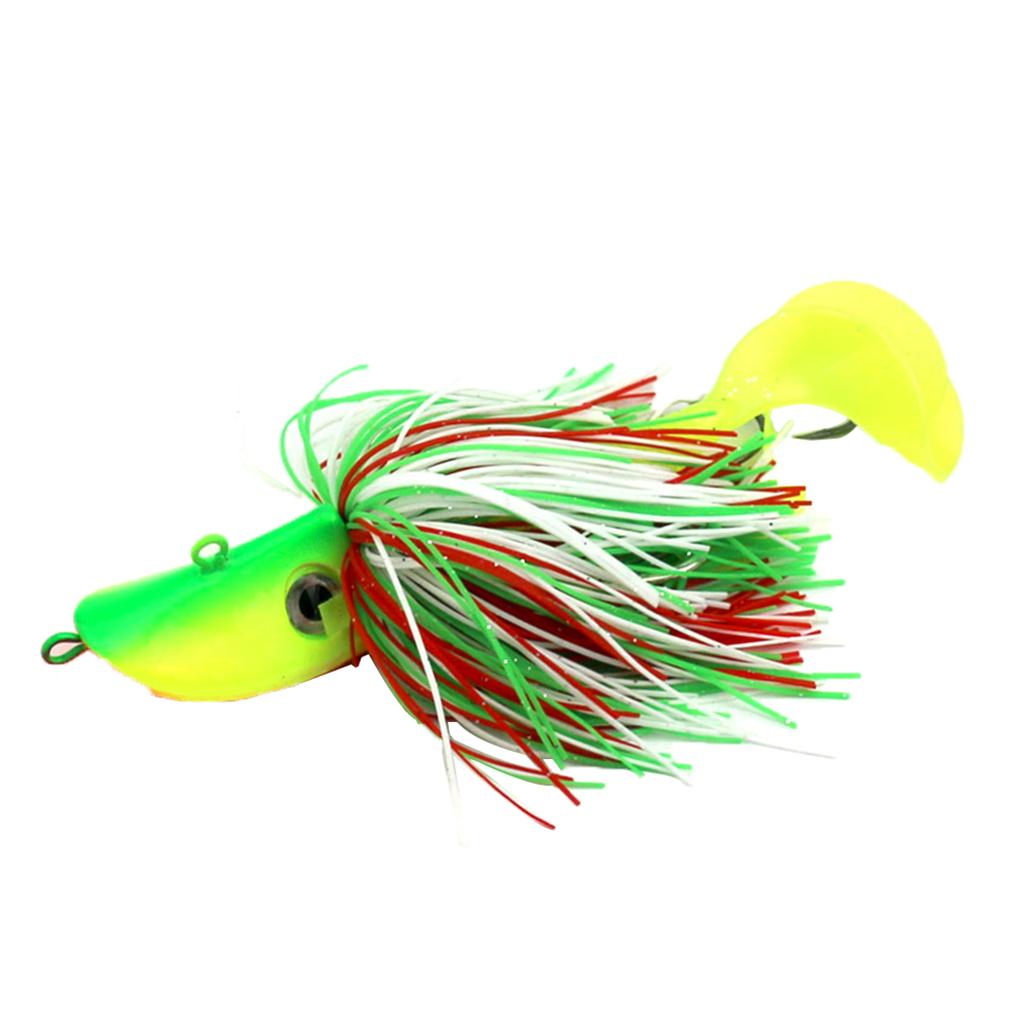 Metal Fishing Lure Jig Head Hard Bait Sea Fishing Silicone Tassle Lures