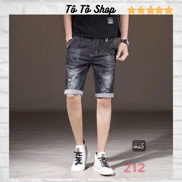 Quần Short Nam Rách️️ Quần Short Bò Nam Cao Cấp - Sọt Jean Co Giãn Mẫu Mới Hàng VNXK Tô Tồ Shop - QSJN01