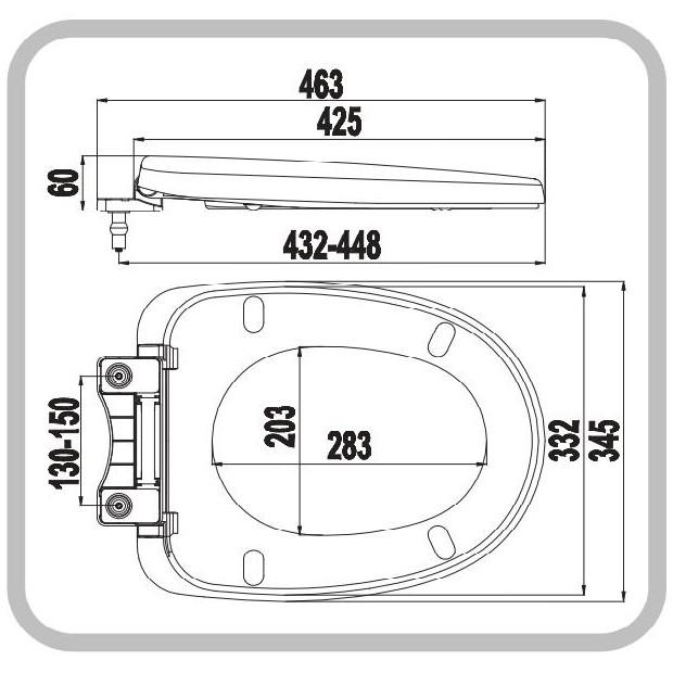 HA21 - Nắp bồn cầu rơi êm không tiếng ồn