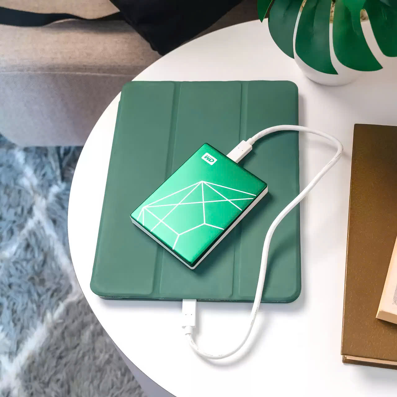 Ổ cứng di động HDD WD My Passport Ultra Green Limited dung lượng 2TB USB 3.2 Gen 1 hàng chính hãng