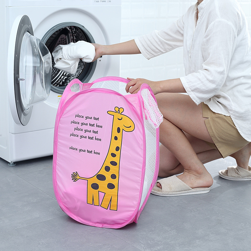 Bộ 2 Giỏ đựng quần áo, đồ chơi cho bé xếp gọn hình thú ngộ nghĩnh