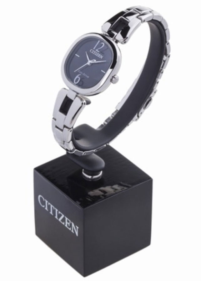 Đồng Hồ Nữ Citizen Dây Thép Không Gỉ EM0180-56E - Mặt Đen (Sapphire)