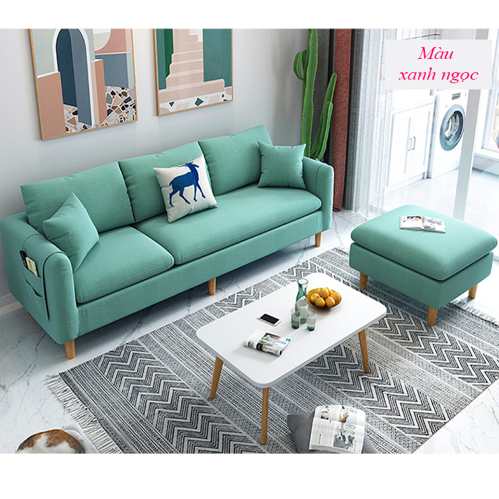 Ghế salon phòng khách - Ghế sofa băng dài 210*142*78cm - Sofa bed chữ L để phòng khách sang trọng - Giao màu ngẫu nhiên