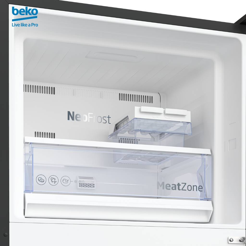 Tủ Lạnh 2 Cửa Ngăn Đá Trên BEKO Dung Tích 340 Lít, Ngăn Đông Mềm -3°C, Vòi Lấy Nước Bên Ngoài - RDNT371E50VZDHFSU - Hàng Chính Hãng