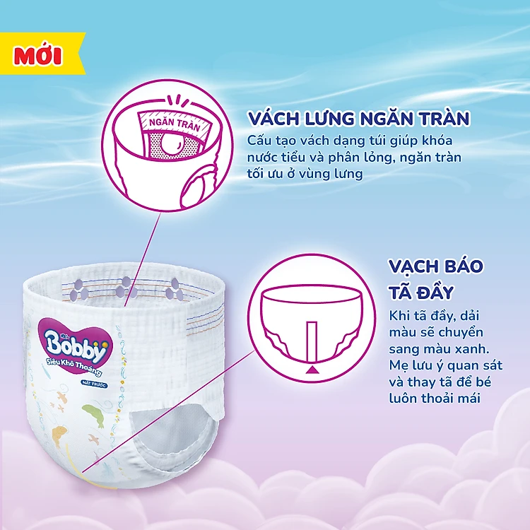 [TẶNG KÈM 4 MIẾNG] Tã quần Bobby Siêu Khô Thoáng - 100% Thoáng Khí Mega Jumbo M112+4