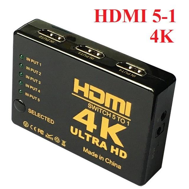 Bộ gộp HDMI 5 vào 1 ra hỗ trợ 4K