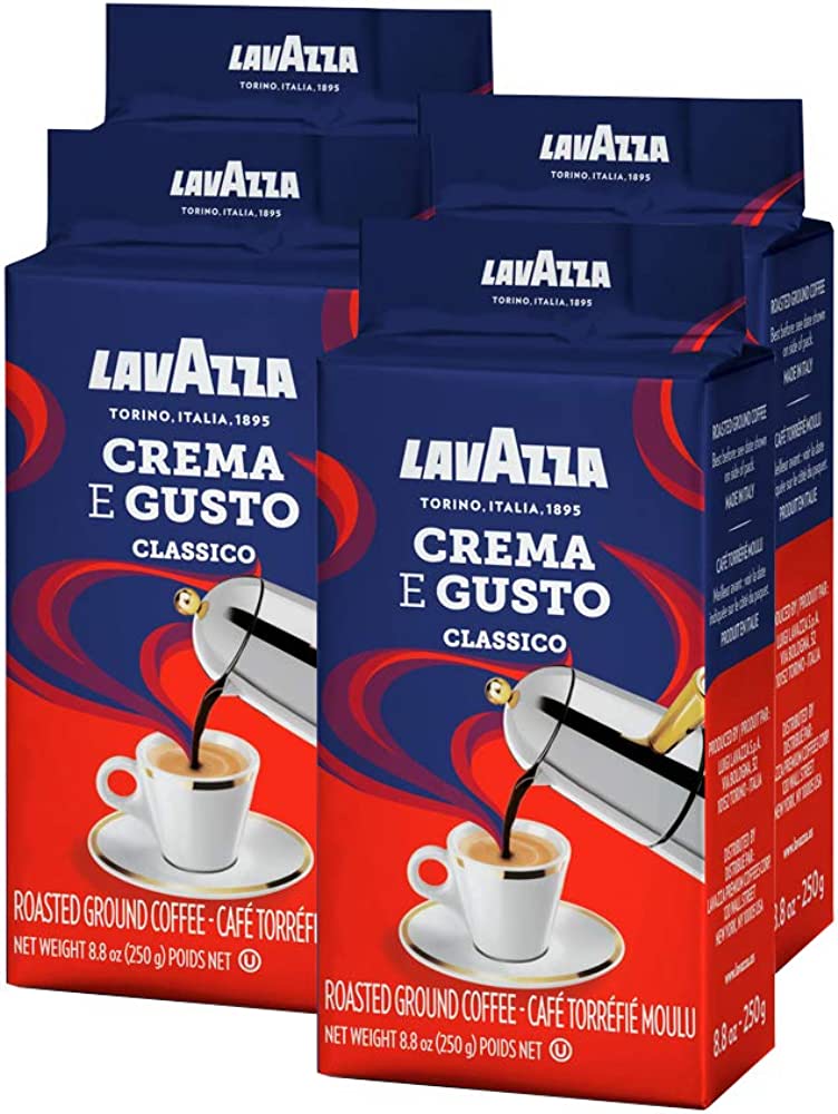 Cà Phê Bột Pha Máy LAVAZZA COFFEE CREMA EGUSTO 30% Arabica+ 70% Robusta - Hương vị Chocolate - DATE T10/2023