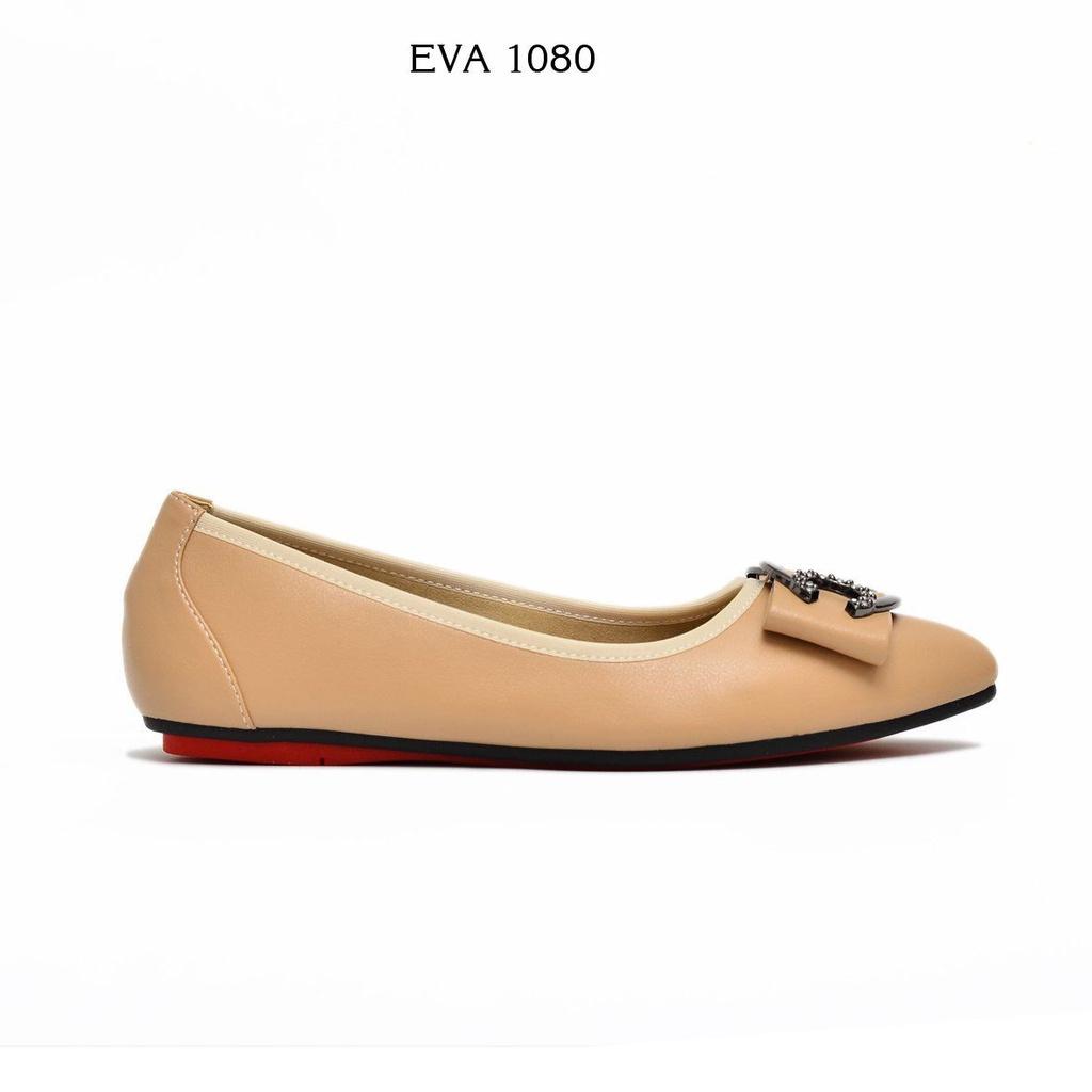 Giày búp bê phối nơ mũi tròn Evashoes - Eva1080