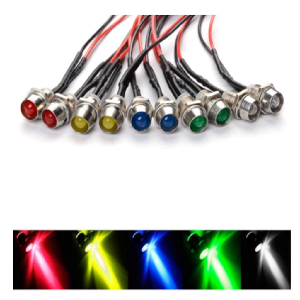 20x LED Indicator Light Bulb 5 Colors Dash Directional Car Motorcycle Boat