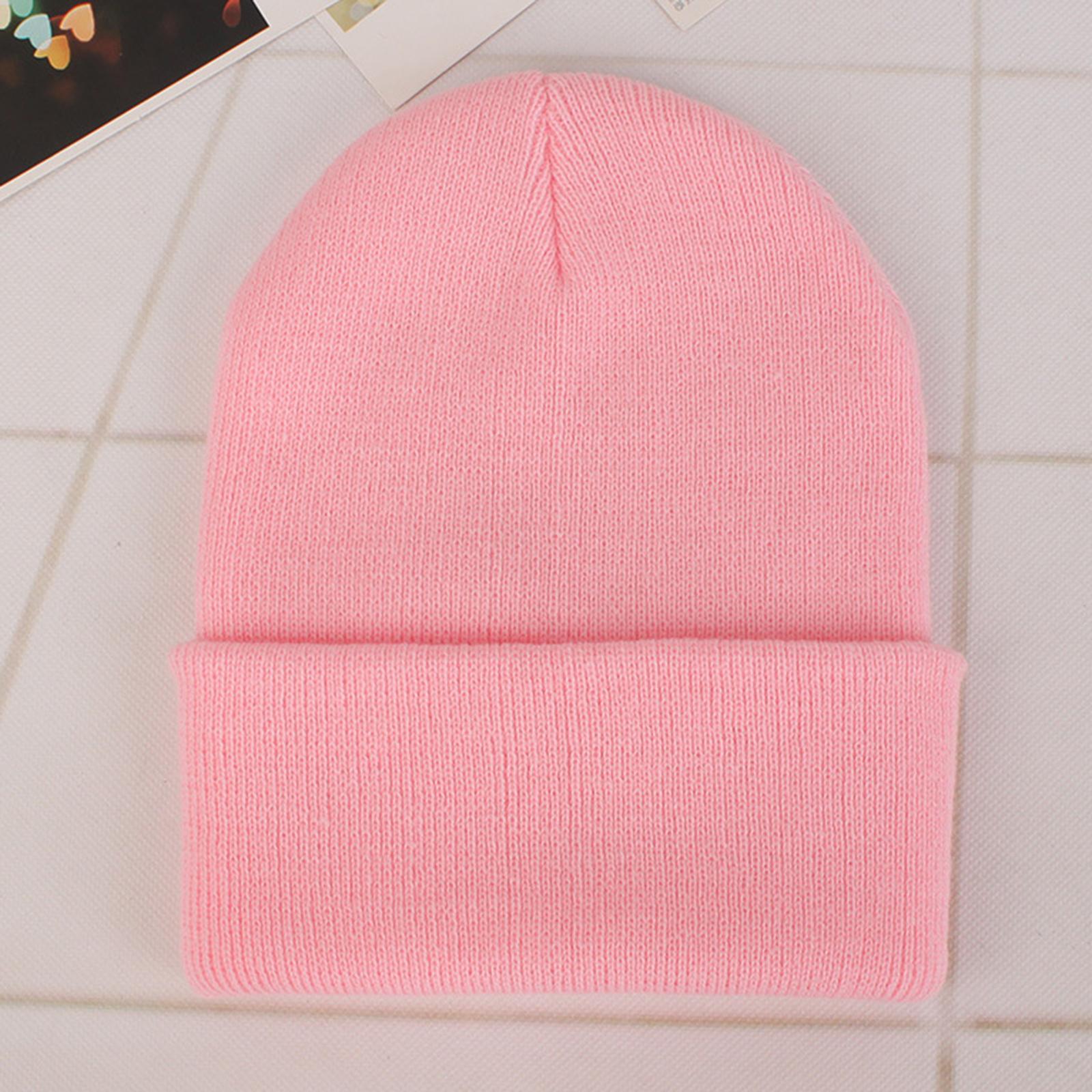 Women Men Warm Hat Winter Knitted Skull Cap Ski Beanie Cap Head Wrap