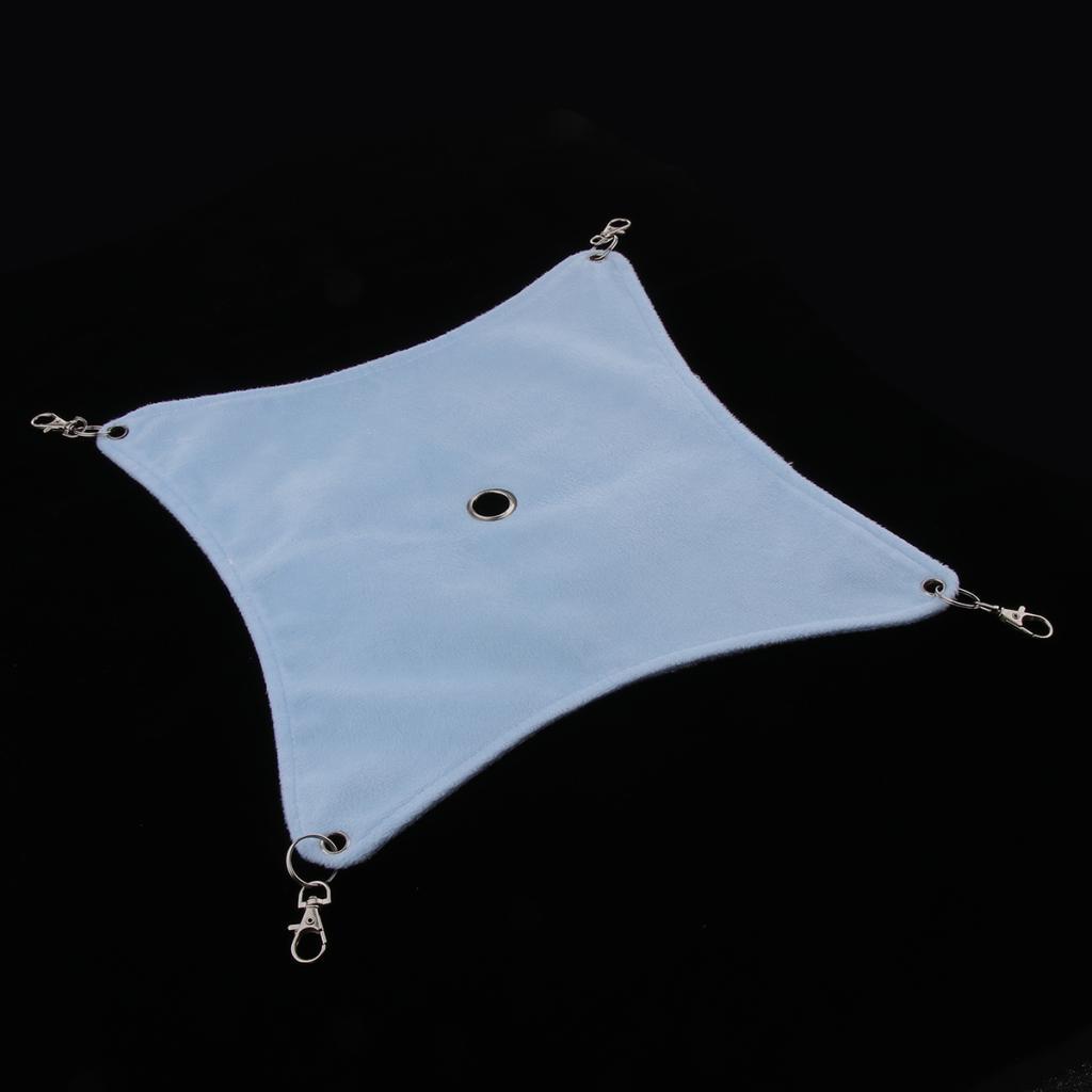 2X Small Hamster Hammock Cage Hanging Bed Nest for Birds Hamster Mice Blue-M
