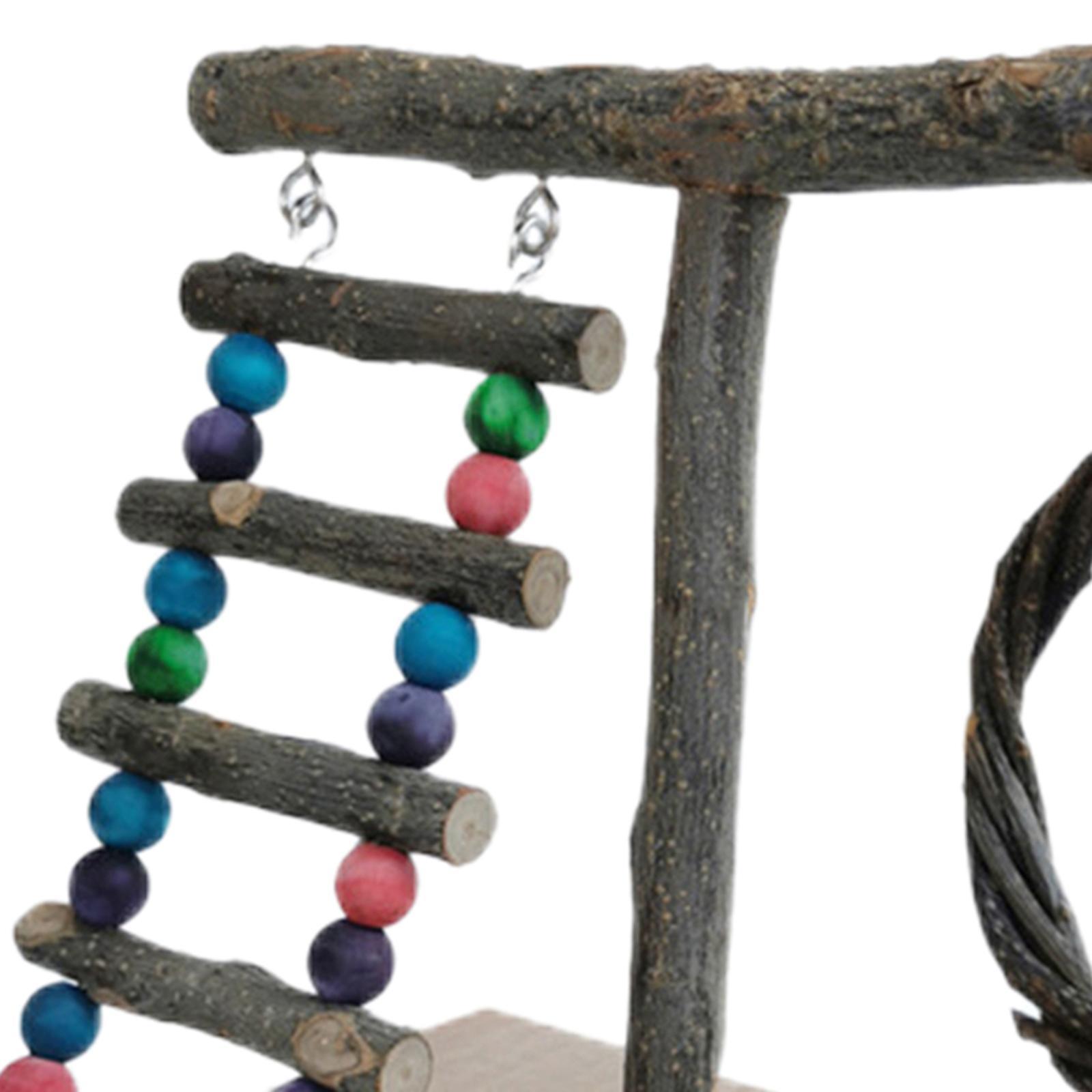 Pet Bird Playstand Toy Parrot Playground Climbing Exercise Platform Style A