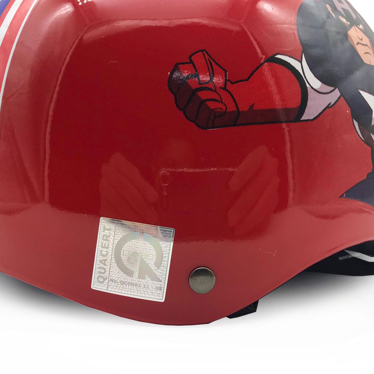 Mũ Bảo Hiểm Trẻ Em Cao Cấp Protec Kitty Họa Tiết Siêu Anh Hùng Captian America, An Toàn, Siêu Thoáng – Hàng Chính Hãng