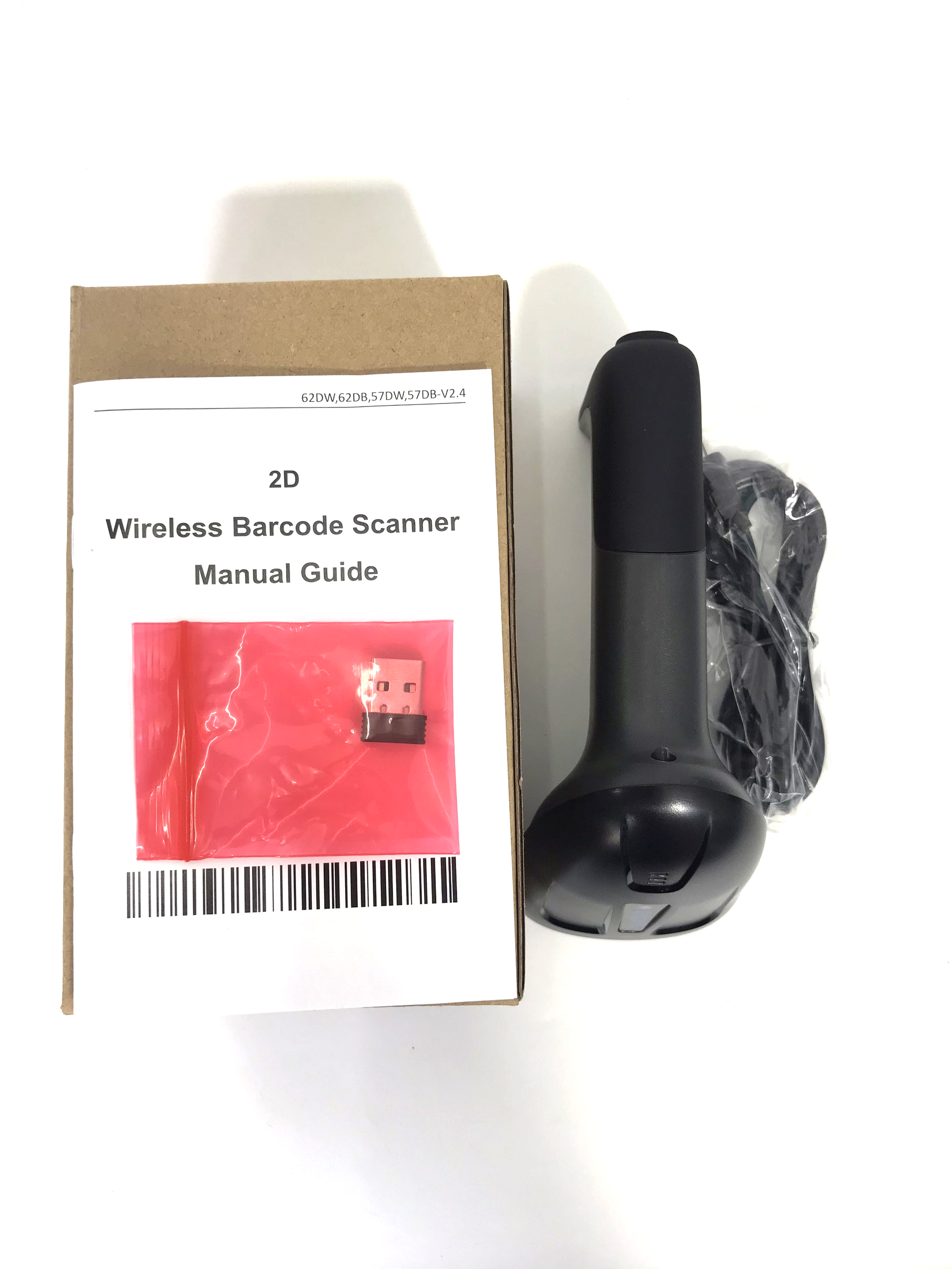Máy quét mã vạch không dây YHD 6200DW 2D, Máy bắn mã vạch Barcode Qrcode không dây, Đầu đọc mã vạch không dây kết nối USB/ có dây dùng trên Máy tính, Laptop - Hàng nhập khẩu
