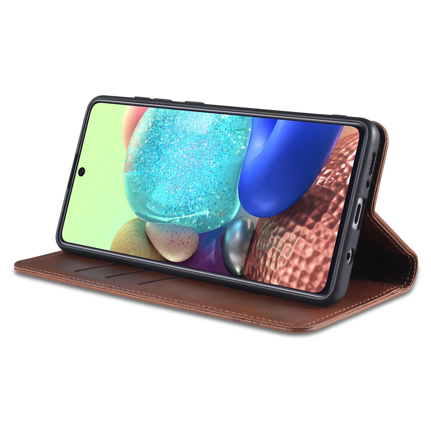 Ốp điện thoại bằng da dạng gập từ tính cho Samsung A12 A32 A42 A52 A72 A02S M02 F02S