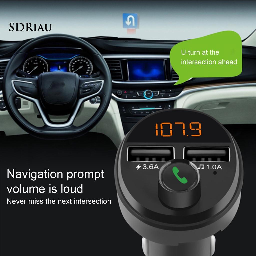 *QCDZ* 615 Bluetooth Player Intelligent Voice Memory Function ABS FM Transmitter Car Charger with 2 USB Port for Car