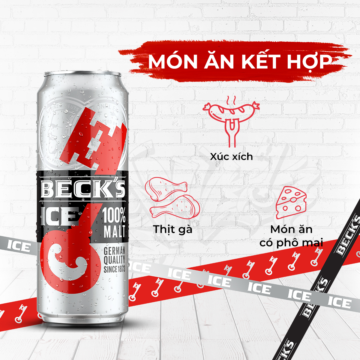 Thùng 24 Lon Bia Beck's Ice - Phiên Bản Tết 2023