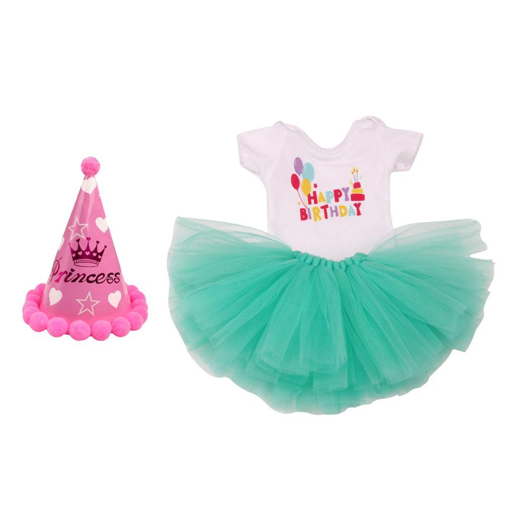 Fashion Birthday Dress & Hat for 18inch Doll Pink
