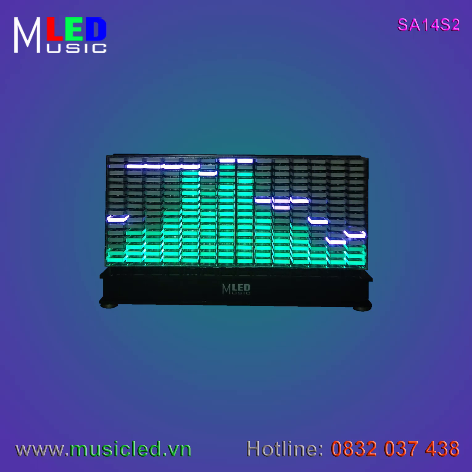 Dàn đèn Music LED nháy theo tần số nhạc 14 cột để bàn