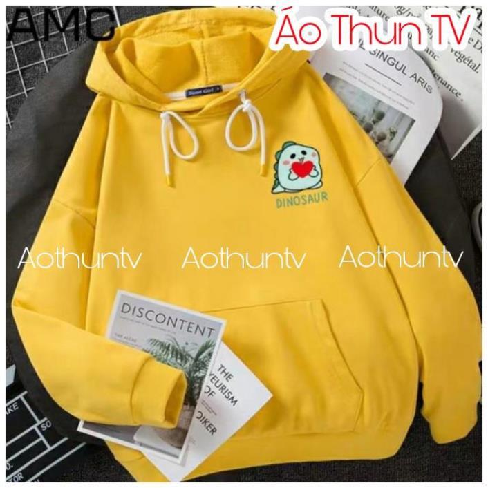 Áo hoodie khủng long trái tim chất nỉ bông dày siêu ấm, phù hợp đi chơi, mặc ở nhà. giá rẻ