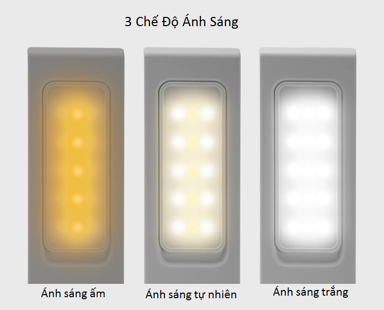 Đèn đọc sách để bàn cảm ứng hỗ trợ ánh sáng trong học tập, làm việc 12B ( 3 chế độ ánh sáng, tuổi thọ pin lớn - Tặng kèm bộ 6 con bướm dạ quang phát sáng )