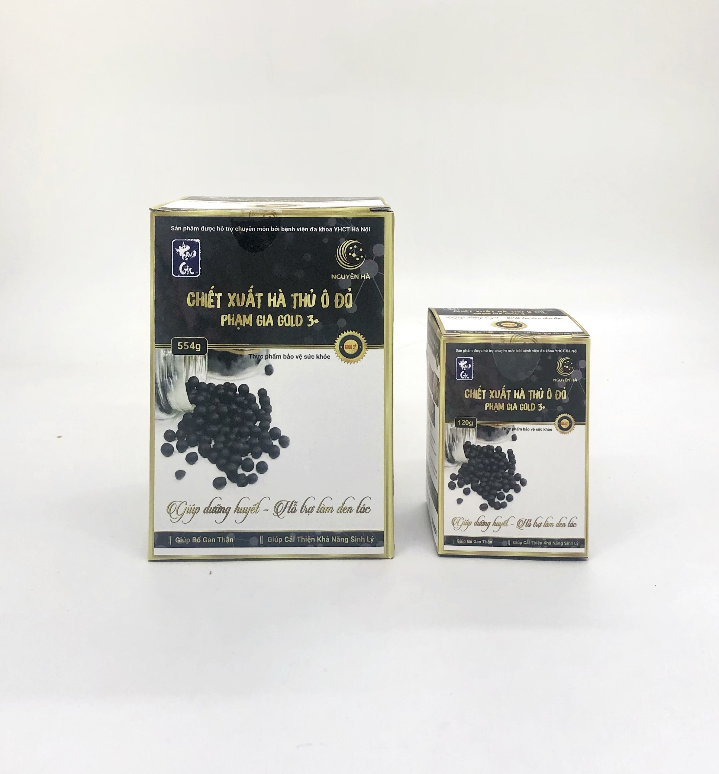 Combo mua 1 tặng 1 : Hà thủ ô đỏ Phạm gia Gold 3+ 554gr tặng hộp minisize 120gr
