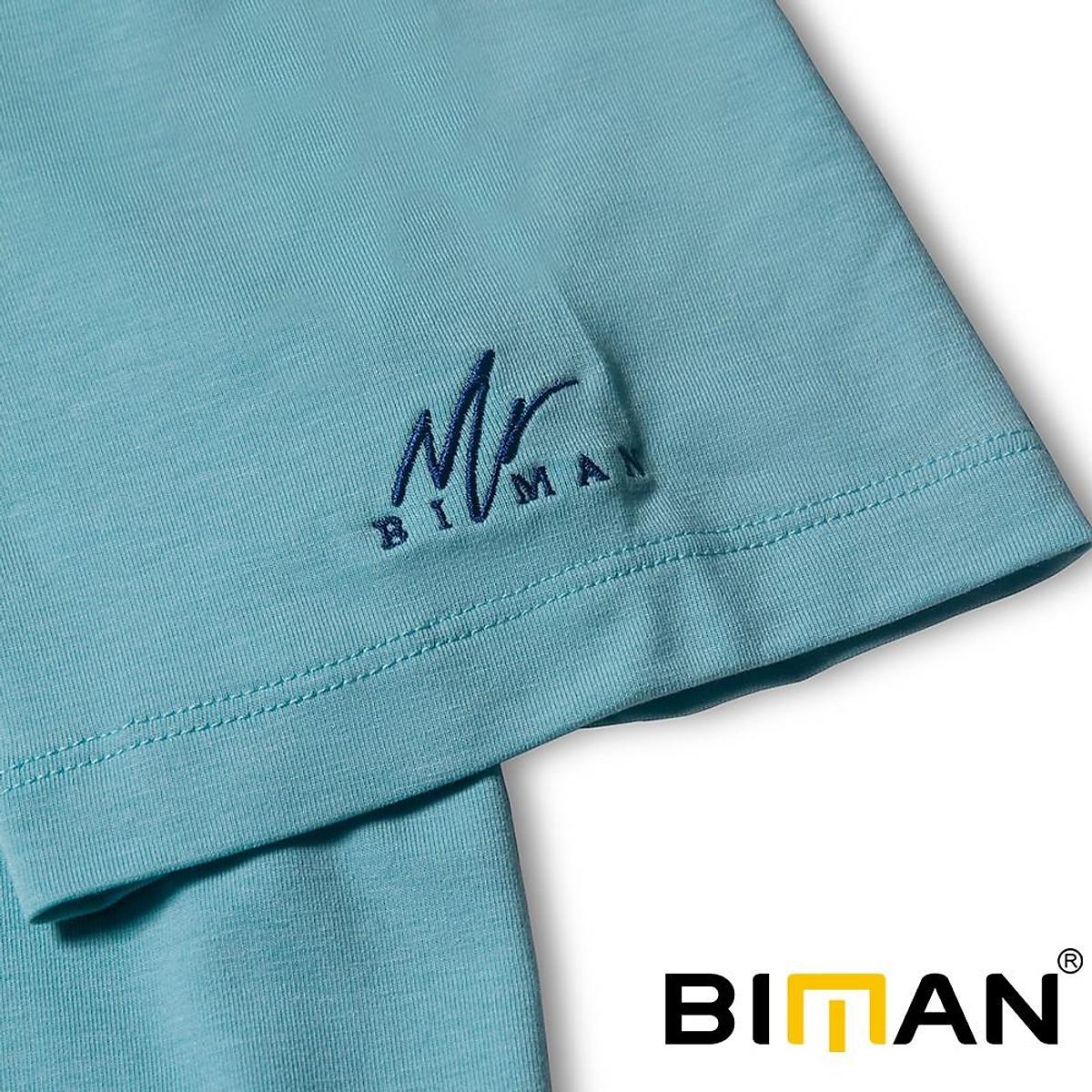 Áo Thun Nam Ngắn Tay Cổ Tròn Chất liệu Cotton  Cao Cấp Trẻ Trung, Thoáng Mát Chính Hãng Biman By BiLuxury 5APKB002XNG