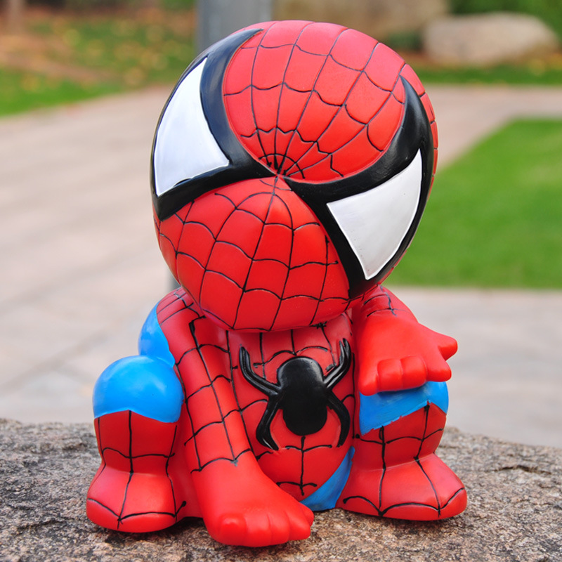 Ống Tiết Kiệm Hoạt Hình Spider Man Siêu Anh Hùng Ống Heo Tiết Kiệm Trang trí_ Hàng chính hãng