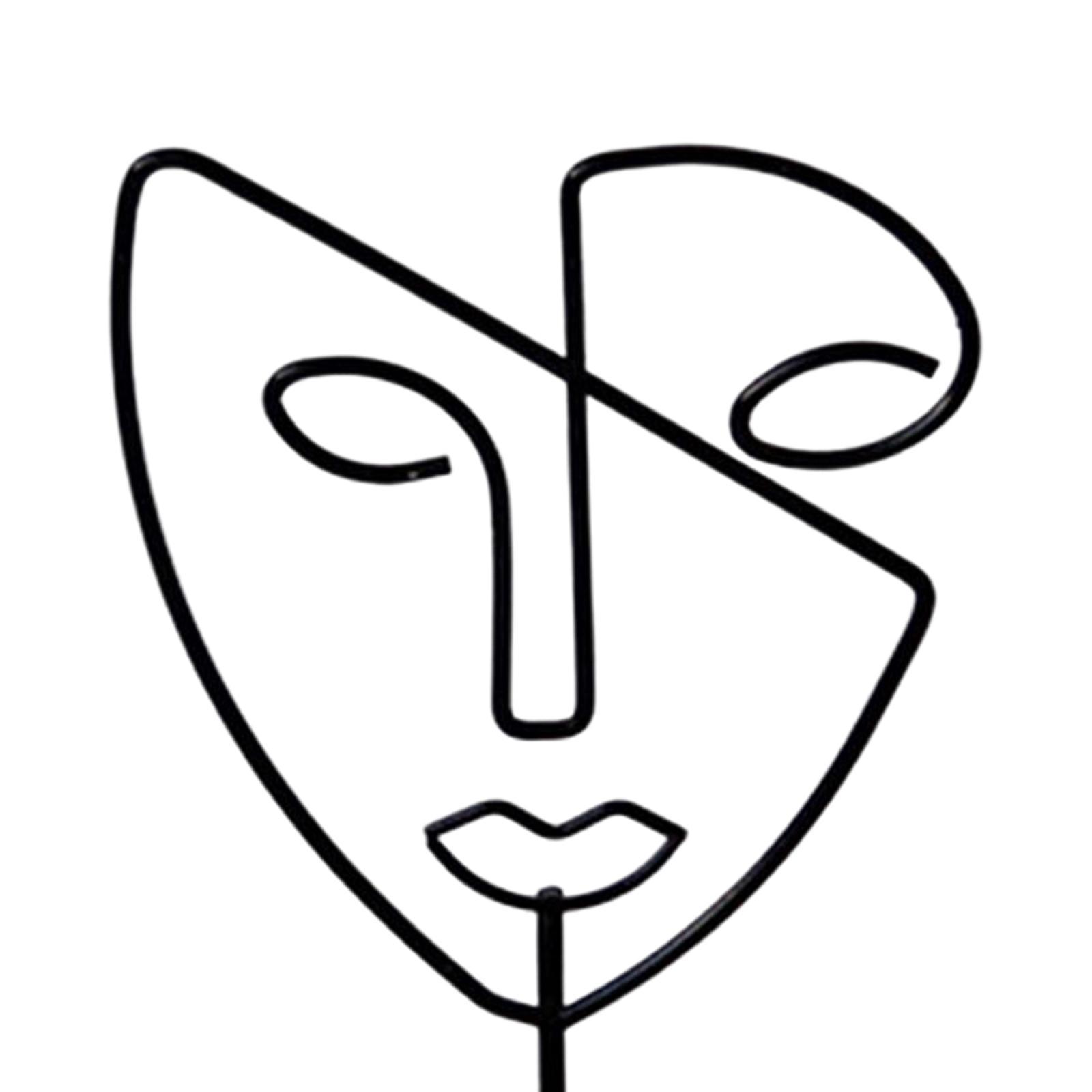 Candlestick Holders Abstract Face Statue Figurines Tealight Candleholder