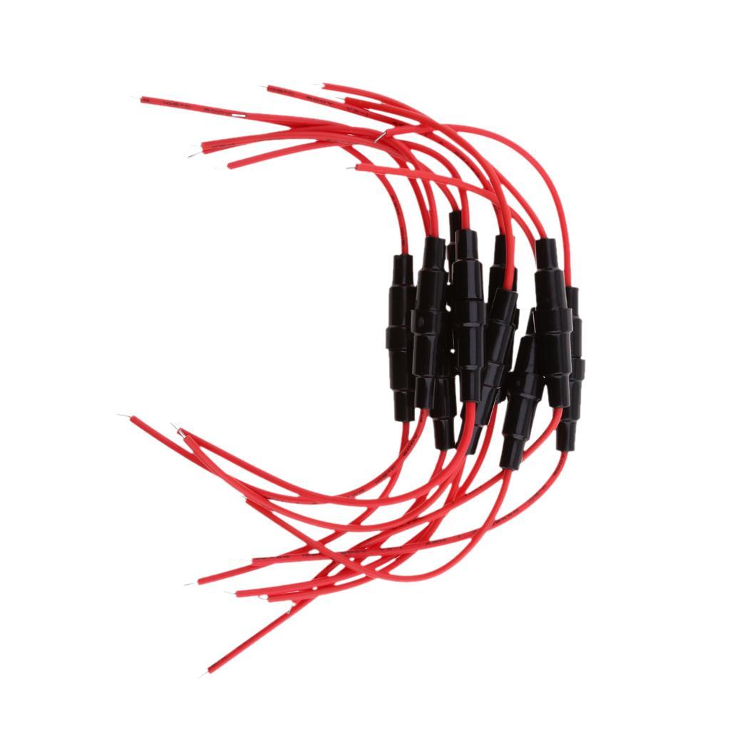 5-35pack 10 Pieces Waterproof Inline Tube Fuse Holder Block Connector