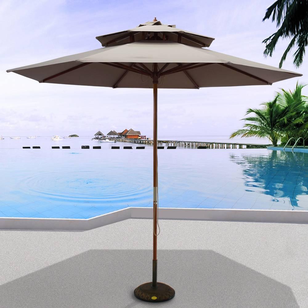 Dù gỗ 2 tầng nhiều màu