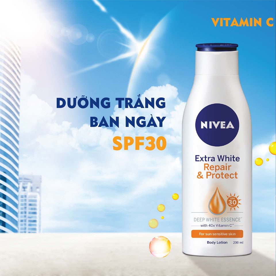 (B2B)Sữa Dưỡng Thể NIVEA Phục Hồi &amp; Chống Nắng Ban Ngày (200 ml) - 88310