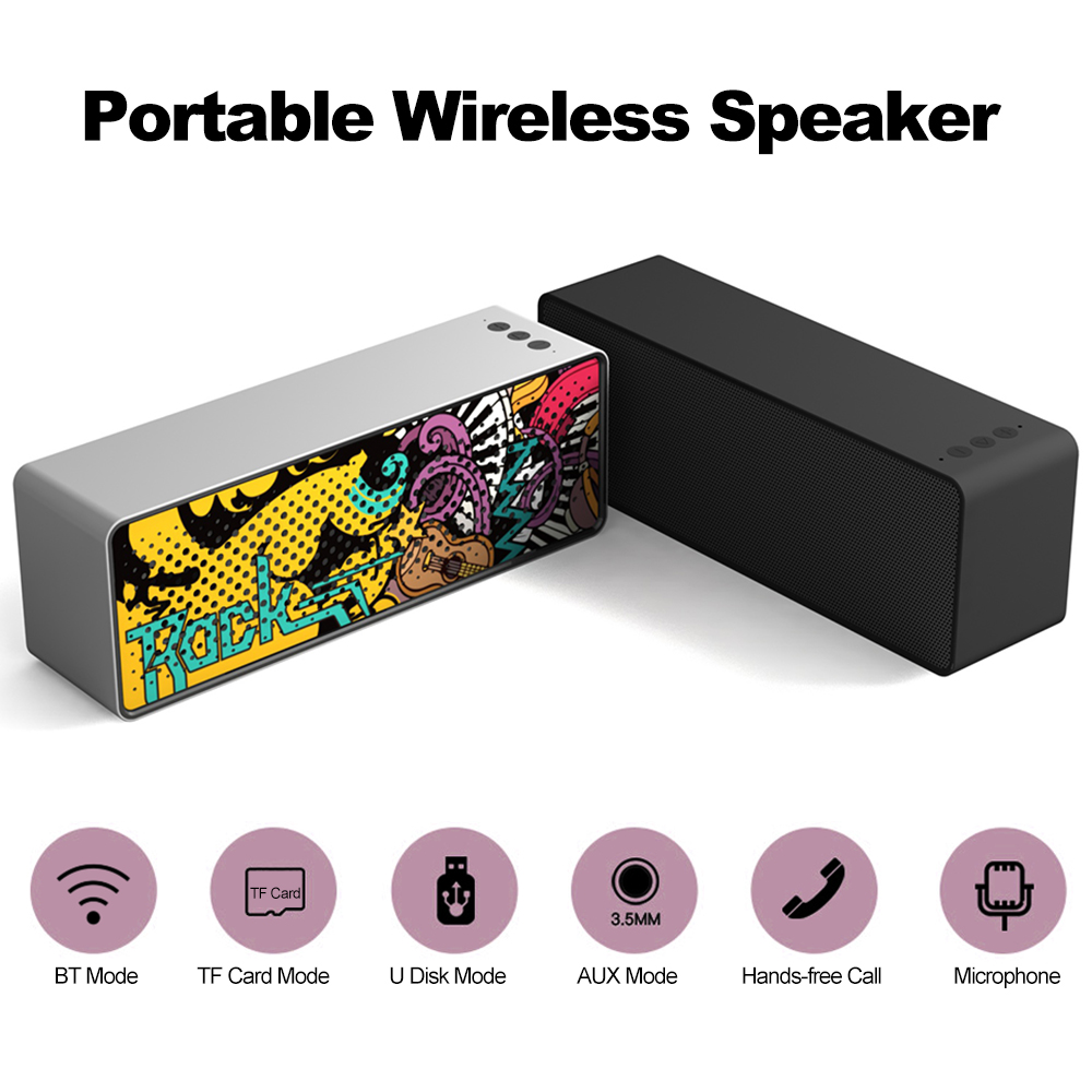 Loa Không Dây Di Động Ngoài Trời F2 Với Hộp Âm Thanh Loa Bluetooth 4.2 Âm Thanh Nổi 5w Kép