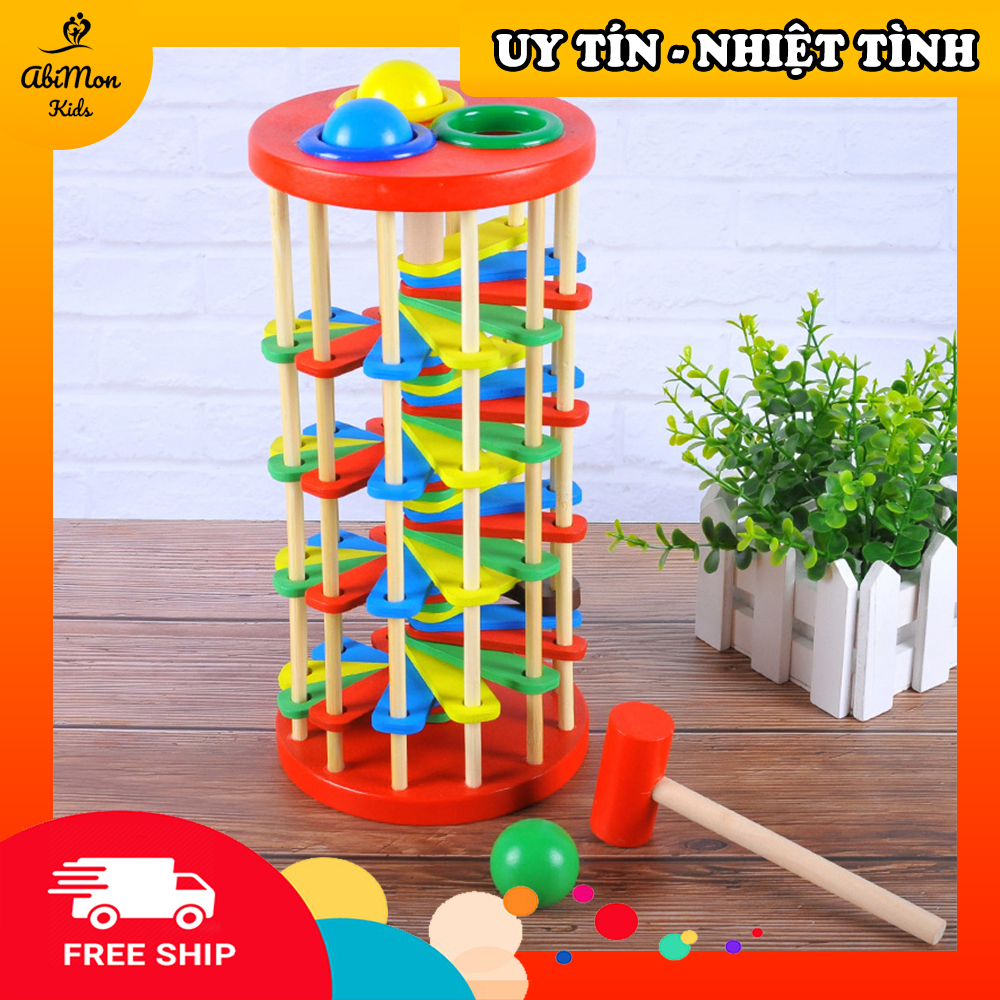 Đập Bóng Lốc Xoáy Cho Bé || | Đồ chơi Gỗ - Giáo dục - An toàn - Thông minh