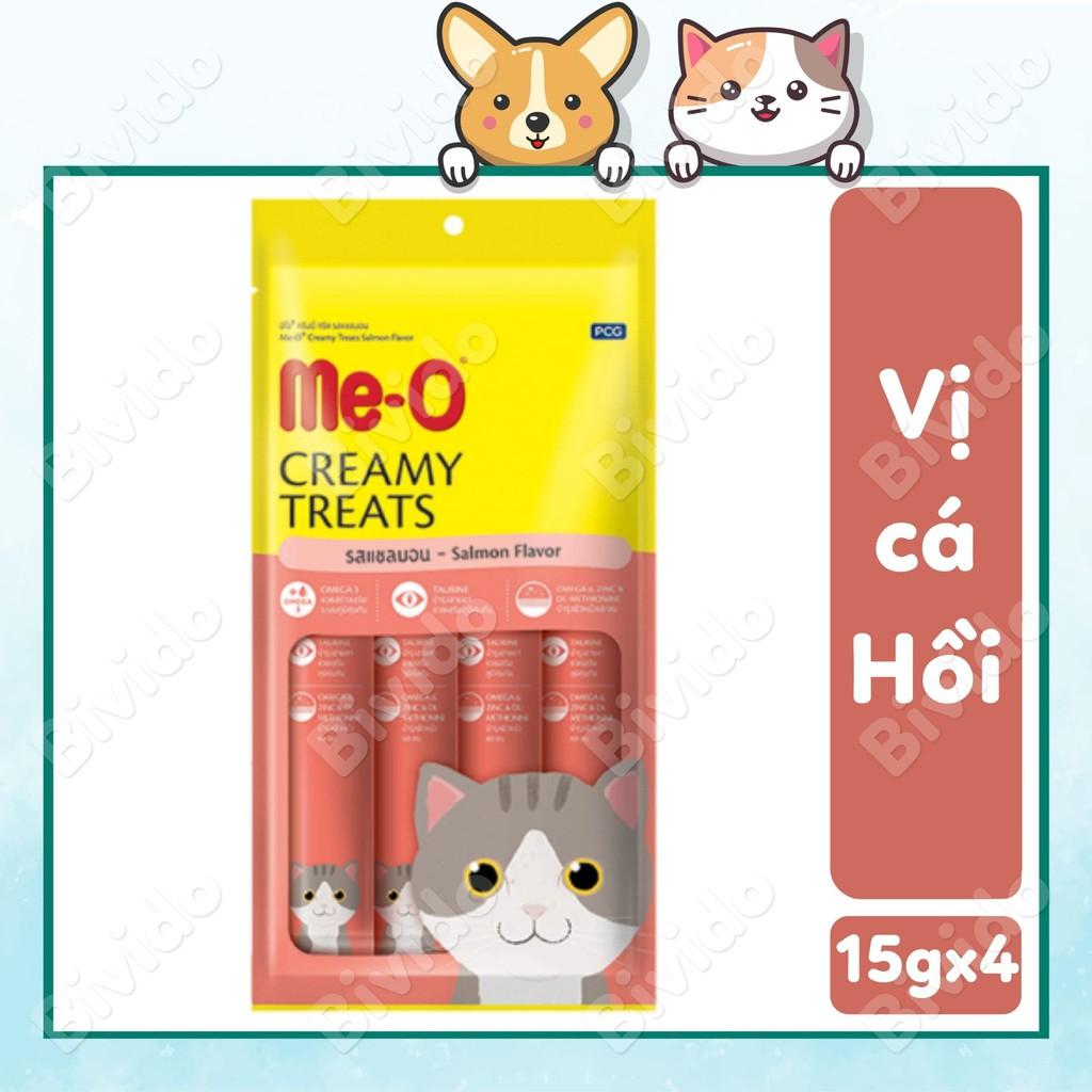 Súp thưởng cho mèo Me-o Creamy Treats mọi lứa tuổi túi 60g (15gx4) - Bivido