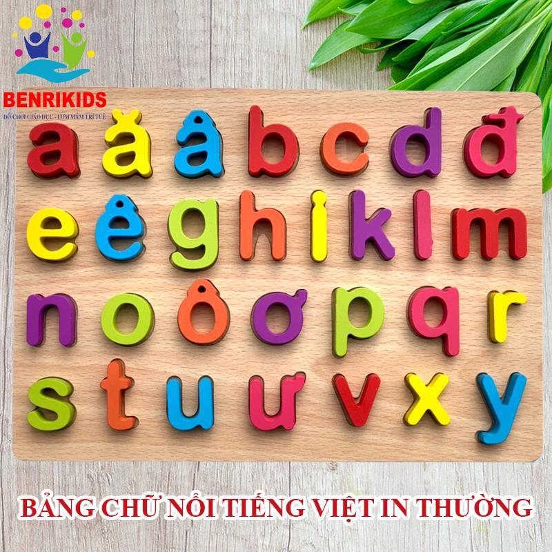 BẢNG CHỮ CÁI TIẾNG VIỆT BẰNG GỖ CAO CẤP