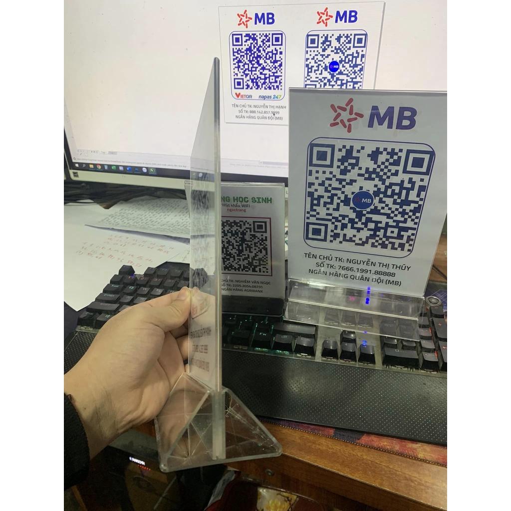 Mã QR code chất liệu Mica để bàn, in 2 mặt theo yêu cầu