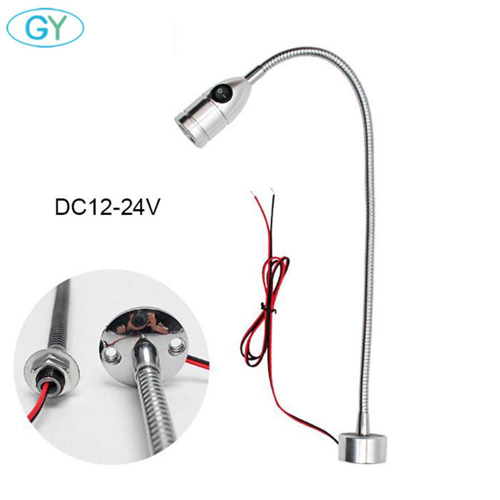 3W DC12V 24V LED CNC Máy Công Cụ Ánh Sáng Linh Hoạt L40cm Cổ Ngỗng LED Hội Thảo Đèn Làm Việc Bạc Đen Từ Đèn Công Nghiệp